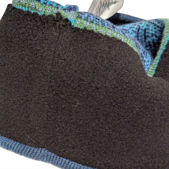 Turtle Fur Adult Beanie Blue Aztec Winter Pom Ski Snowboard Lined Wool Hat Cap - Picture 4 of 8